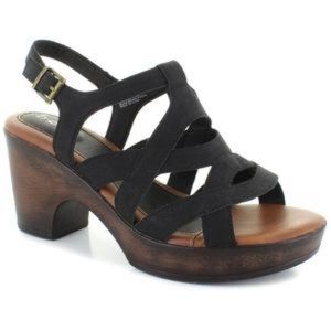 B.O.C. Borne Marybeth Black Strappy Platform Sandals Shoes Vegan Comfort…